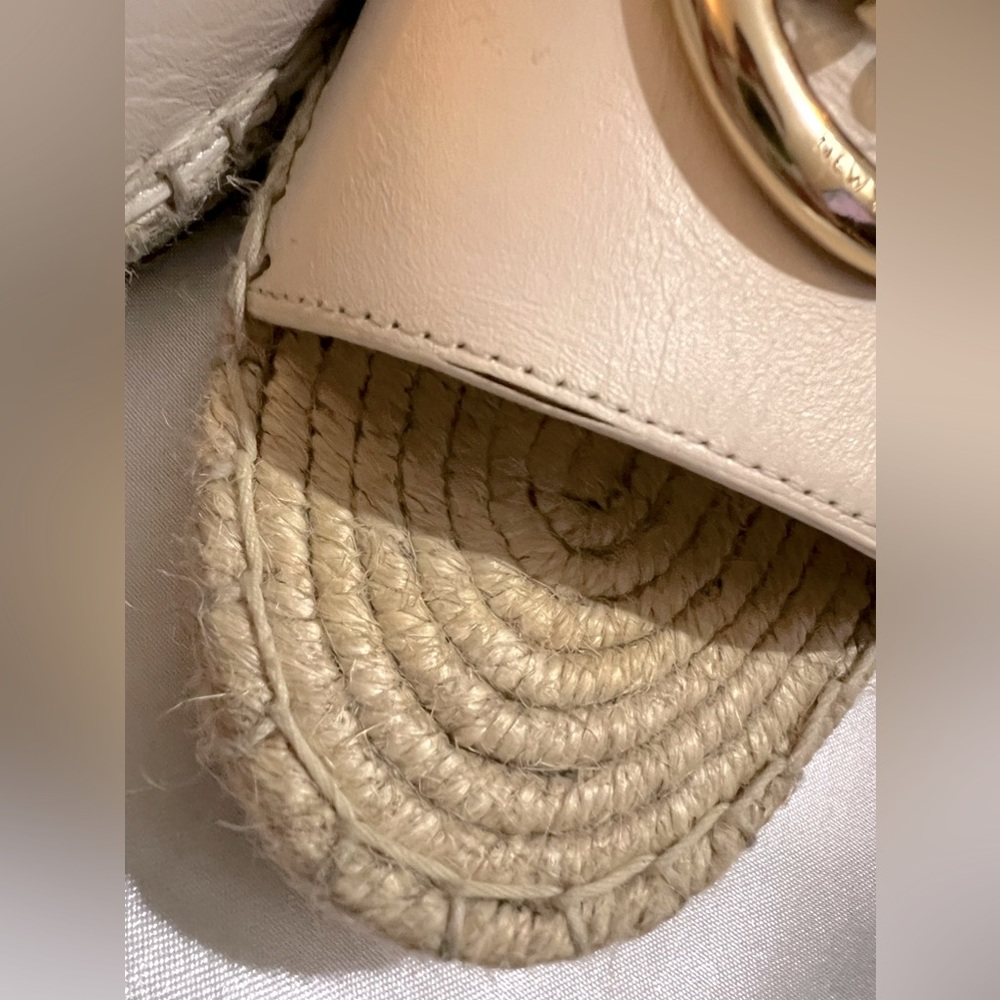 Coach Leather Espadrille Sandal in color Chalk - Picture 7 of 8